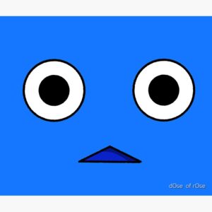 Blue Pikmin Face Character Mouse Pad - Image 3