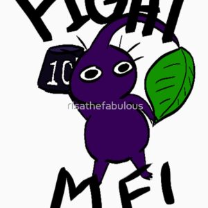 Fight Me Purple Pikmin Strength T-Shirt PI165 - Image 11